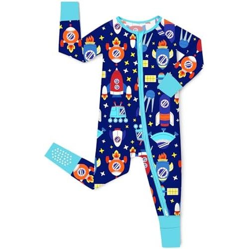 babee Reshinee Bamboo Viscose Baby Convertible Footie Pajama, Zipper Pajamas for Baby Boys & Girls, Sleep & Play Footed