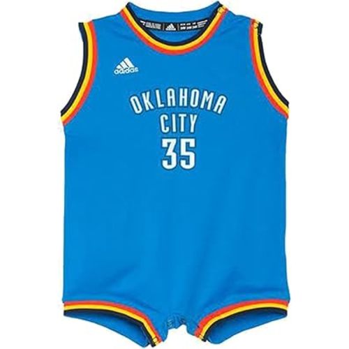adidas NBA Oklahoma City Thunder #35 Kevin Durant Infant Light Blue Revolution Replica Jersey Creeper (24 Months)