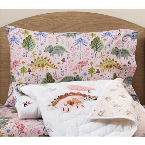 Floral Dino Toddler Bedding Set