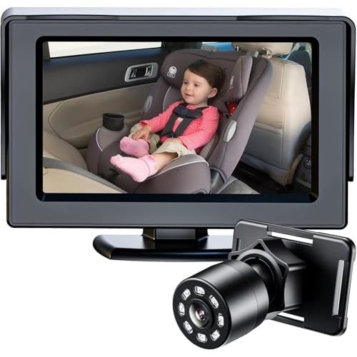 Itomoro Baby Car Camera, Easily Install Baby Car Mirror 1080P Clear Car Baby Camera for Rear Facing Seat Backseat 4.3 inch Display | 150° Wide View Car Baby Monitor for Baby Seat Backseat, Easy Install in 2 Mins