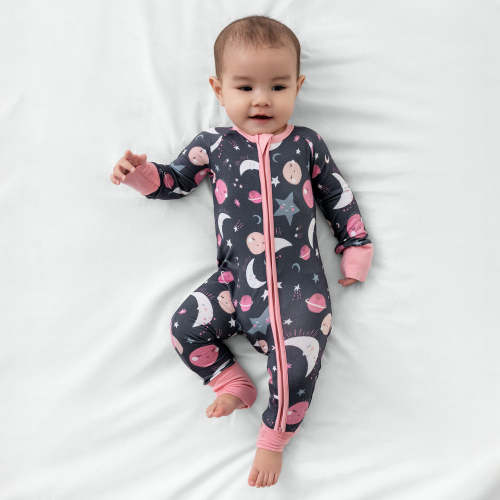 Pink Moon Zippy Pajamas - 0-3M