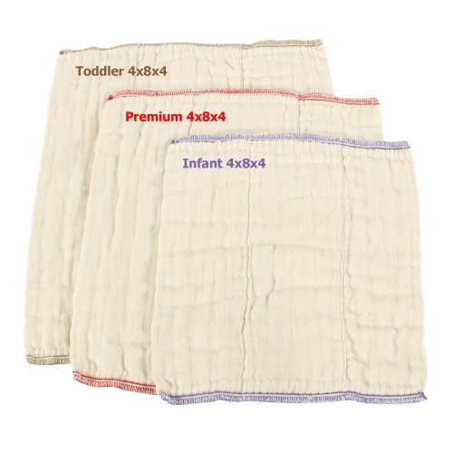 OsoCozy Better Fit Prefold Diapers – Unbleached Cotton | ClothDiaper.com – ClothDiaper.Com