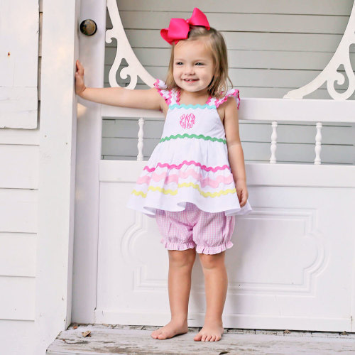 Rainbow Ric Rac Callie Bloomer Set