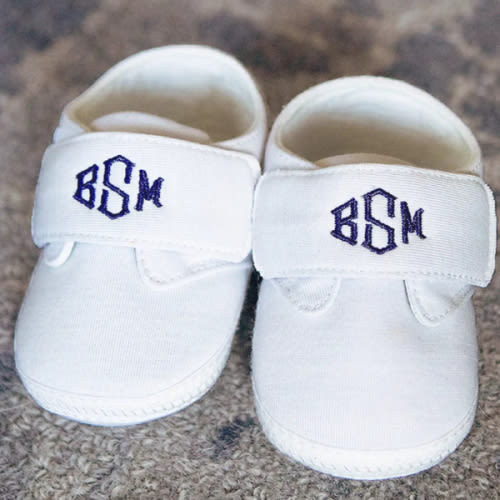 Monogrammed Baby Shoes