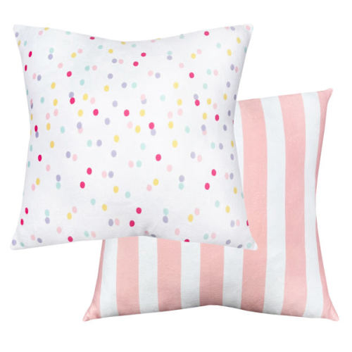 Tiny Dreamers 2-Pack Confetti & Cabana Striped Throw Pillows, 14"