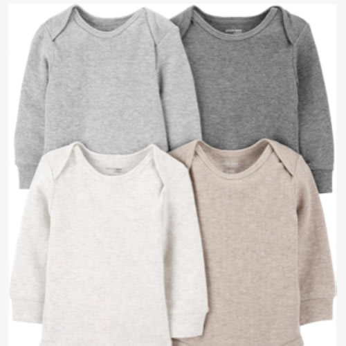 Simple Joys by Carter's Unisex-Baby 4-Pack Long-Sleeve Thermal BodysuitBodysuit