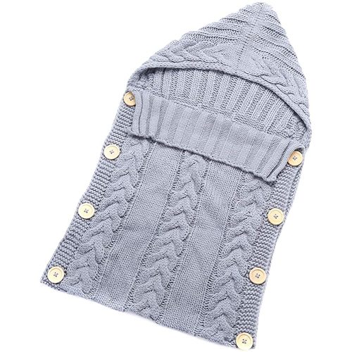 Queen.Y Swaddle Wrap,Newborn Baby Swaddle Blanket Wrap Knit Crochet Swaddle Wrap Swaddling Blanket Sleeping Bag Sleep Sack