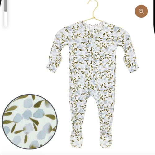 Penny Zipper Footies - 0-3 m
