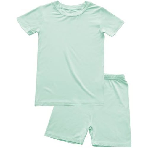 BABY 2T-10Y Toddler Kids Girls Boys Soft Comfy 2pcs Set Short Sleeve Shirts and Pants Sets