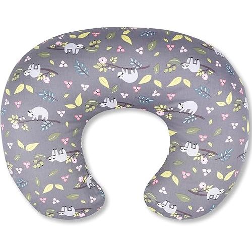 Ergonomic Nursing Pillow for Breastfeeding & Bottle Feeding, Breastfeeding Pillow to Reduce Back Neck Strain, Suitable for Breastfeeding Mom & Baby, Washable Cotton Cover(Sloth)