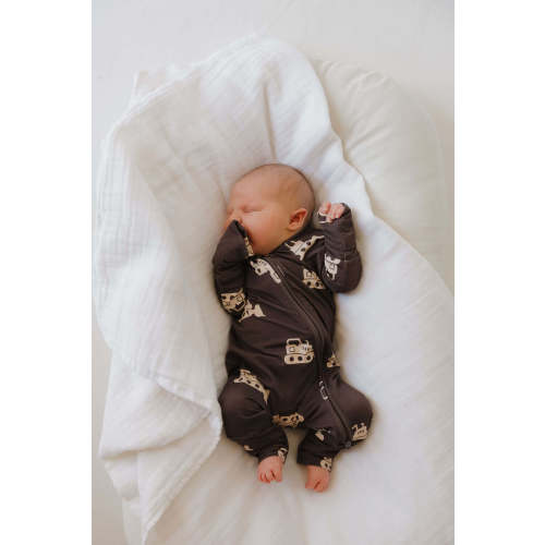 Bulldozer | Bamboo Zip Pajamas | Milk & Baby – Milk & Baby