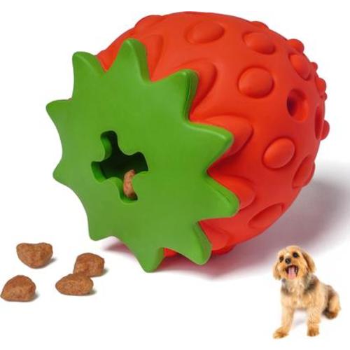 PAWSPIK Strawberry Treat Dispensing Enrichment Dog Chew Toy - Chewy.com