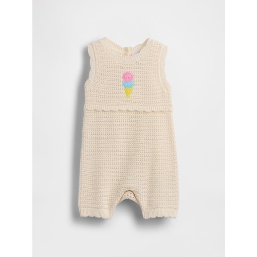 Baby Ice Cream Crochet Shorty One-Piece