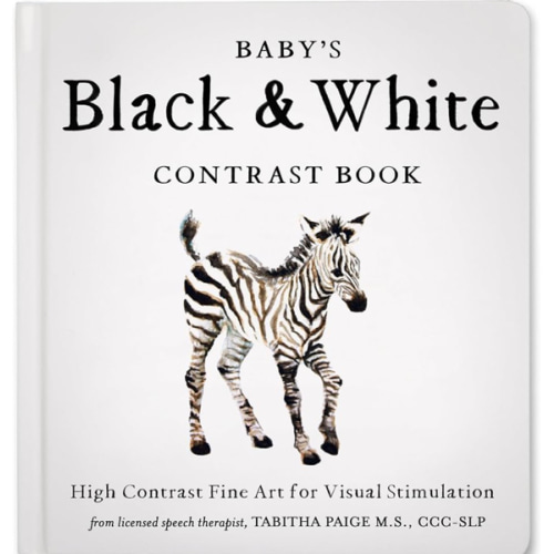 Baby's Black and White Contrast Book: High-Contrast Art for Visual Stimulation at Tummy Time (Tabitha Paige Children's Book Series)