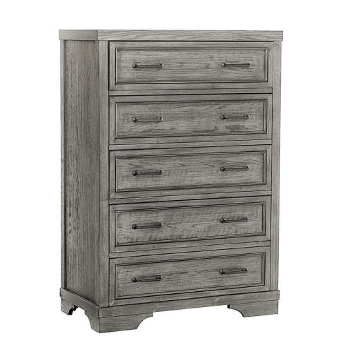 Westwood Foundry 5 Drawer Chest in Brushed Pewter
