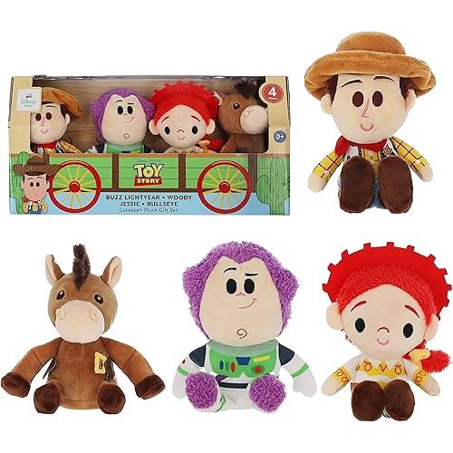 Kids Preferred Disney Baby Toy Story 4 Pc Set - Woody, Buzz Lightyear, Jessie, and Bullseye Plush - Stuffed Animals for Baby and Toddler Boys & Girls