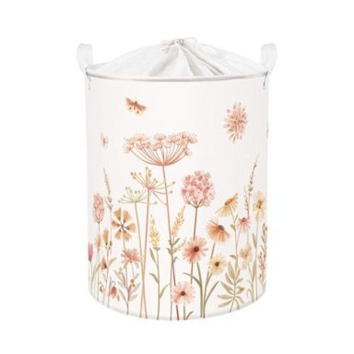 ULTIMEA 63L Large Boho Flower Plants Kid Laundry Hamper with Handle Girl Bedroom Bathroom Nursery Collapsible Clothes Toy Storage Basket with Lid
