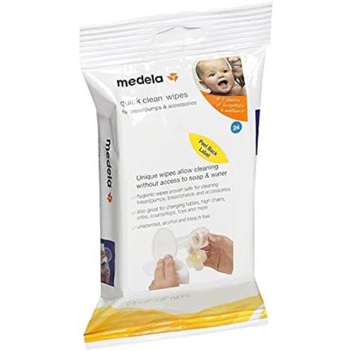 Medela Quick Clean Breastpump & Accessory Wipes - 24 Pack (Set of 2)