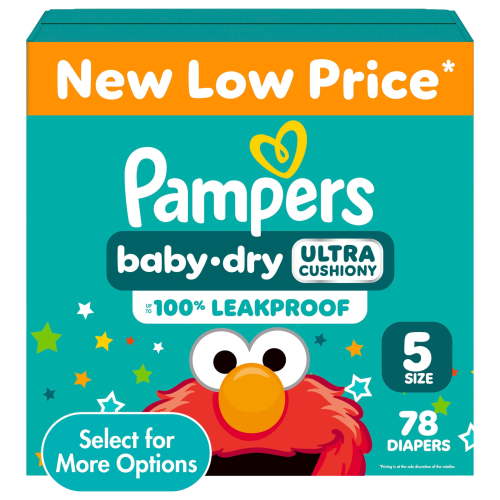 Pampers, Baby Dry Baby Diapers, Size 5, 78ct Leakproof