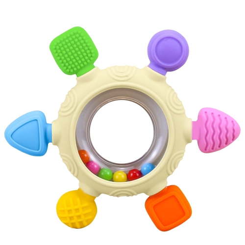 Baby Teething Toys – Textured Silicone Chew Rings with Gentle Rattle, Soothing Gum Relief for Babies 0-24 Months, BPA-Free Baby Shower Gift Set