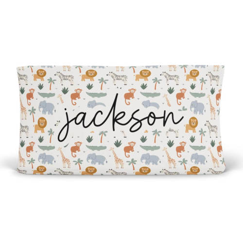 Safari Snuggles Personalized Changing Pad Cover