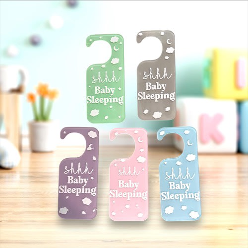 Baby sleeping door sign