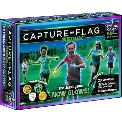Redux: The Original Glow in The Dark Capture The Flag Game | Ages 8+ | Outdoor Games for Kids and Teens | Glow in the Dark Games | Sports Gifts for Boys | Alternative to Laser Tag Guns & Flag Football