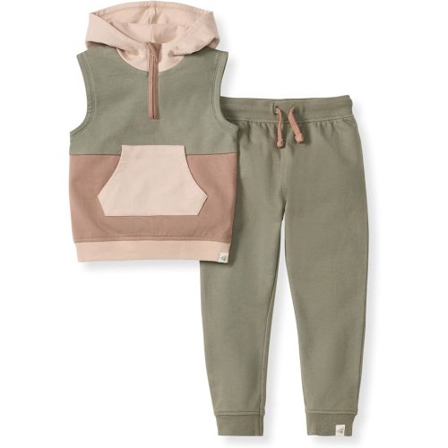 Burt's Bees Baby baby-boys Shirt and Pant Set, Long Sleeve Top & Bottom Outfit Bundle, 100% Organic Cotton