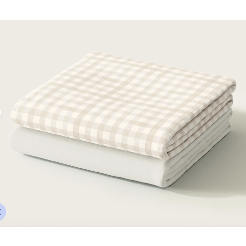 Gingham MINI Crib Sheet Set / Nestig