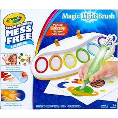 Crayola Color Wonder Magic Light Brush, Mess Free Painting, Toddler Activity, Preschool Toy, Gift for Toddlers, Ages 3+ - Vary