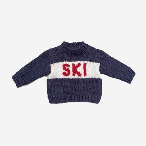 Handcrafted Baby Ski Sweater Outfit in Navy: Embrace Winter Adventures with Style – The Blueberry Hill