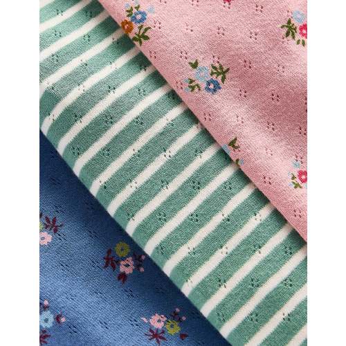 3 Pack Pointelle Leggings-Pink/Blue Ditsy Floral | Boden USA