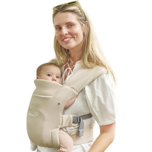 GROWNSY Baby Carrier Newborn to Toddler, Cozy Baby Wraps Carrier, Ergonomic Baby Carrier with Head Support, Cream