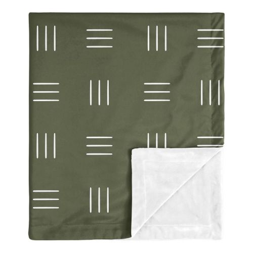 Sweet Jojo Designs Gender Neutral Baby Security Blanket Jungle Animals Green and White
