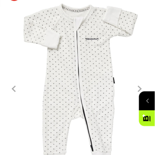 BONDS Poodlette Zip Wondersuit | BZJSM | White & Admiral Jess Spot