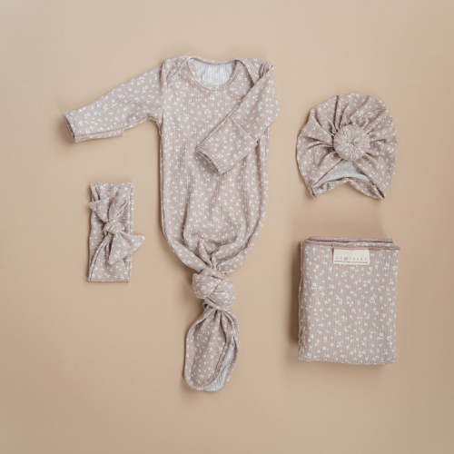 Newborn Bundle- Taupe Floral