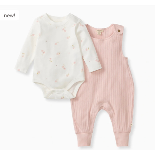 Floral Bodysuit & Jumpsuit Baby Girl Set