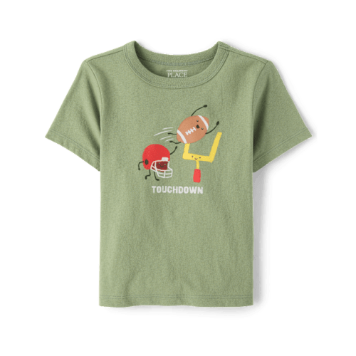 Baby And Toddler Boys Touchdown Graphic Tee - Green