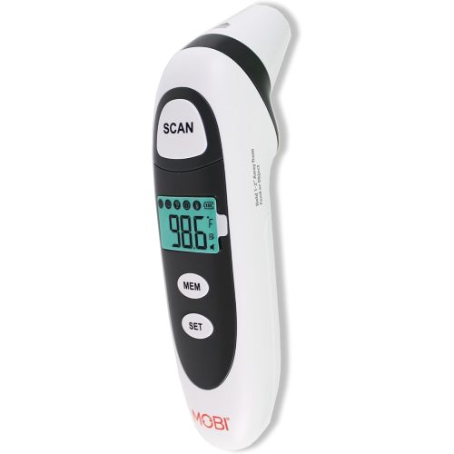 Mobi Dualscan Prime Ear & Forehead Thermometer with Food & Bottle Readings, Ear Thermometer, Forehead Thermometer, Fever Thermometer, Object Thermometer, Baby Food Thermometer, Hsa Eligible/Approved