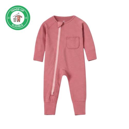Organic Berry Zip Romper | Baby Sleeper | Our Little Treasures