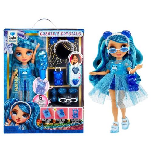 Rainbow High 11" Creative Crystals Skyler Blue Fashion Doll with Accessory Make It Kit