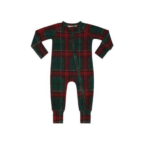 Holiday Heritage Plaid Zipper Romper