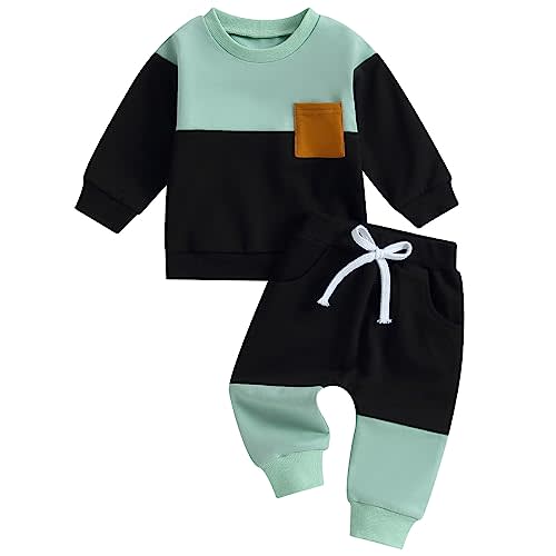 Mubineo Infant Baby Boy Girl Fall Winter Sweatshirt Pant Outfits Toddler Long Sleeve Tops Clothes Set