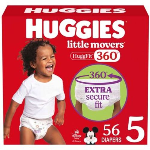 Huggies Little Movers HuggFit 360 Pull on Diapers – (Select Size and Count)