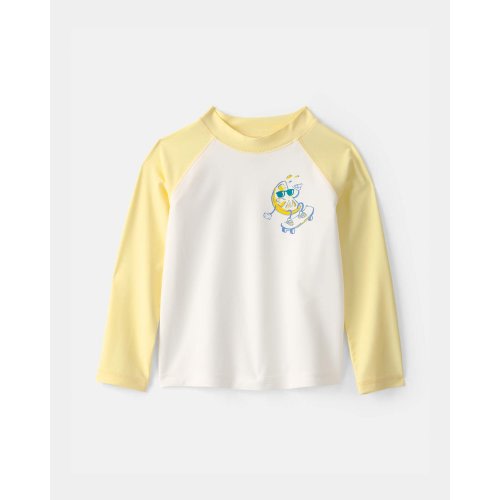 Toddler Boy Lemon Long-Sleeve Rashguard - Yellow/White | Carter's