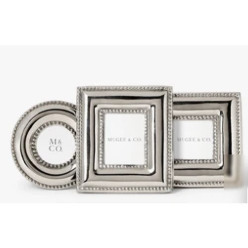 Silver Bead Mini Frames (Set of 3)