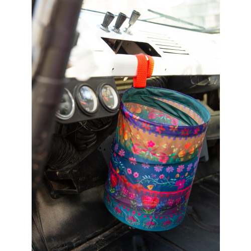 Pop-Up Car Trash Can - Floral Border – Natural Life