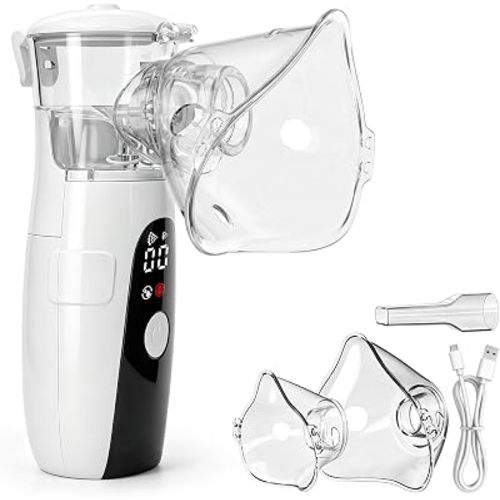 Portable Mesh Nebulizer for Adults & Kids, Quiet Handheld USB Rechargeable