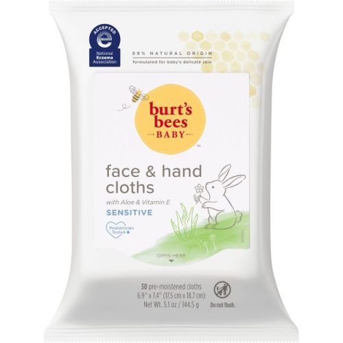 Burt's Bees Face & Hand Cleansing Wipes - 30ct