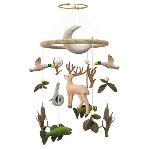Hunting Baby Crib Mobile Deer Baby Mobile for Boys and Girls